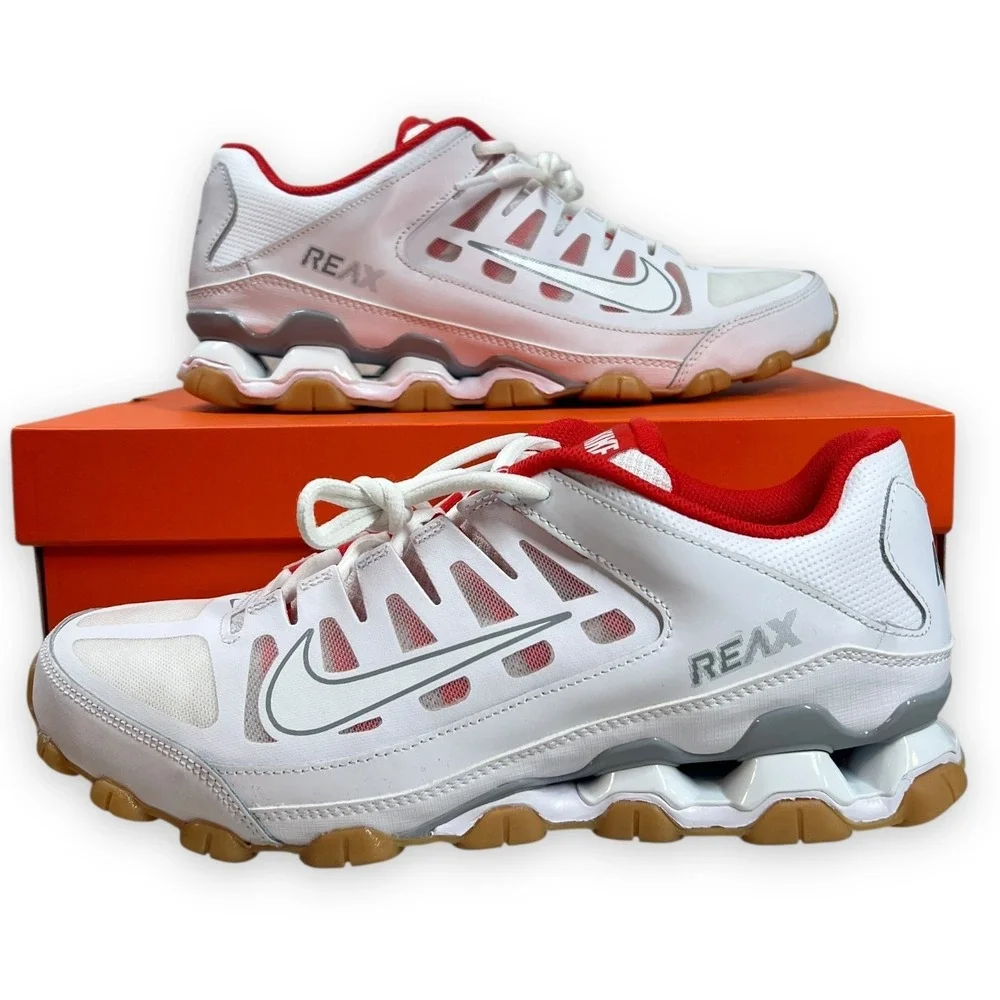 Mens Size 11.5 Nike Reax 8 TR Mesh WHITE 621716 103 Walking NEW